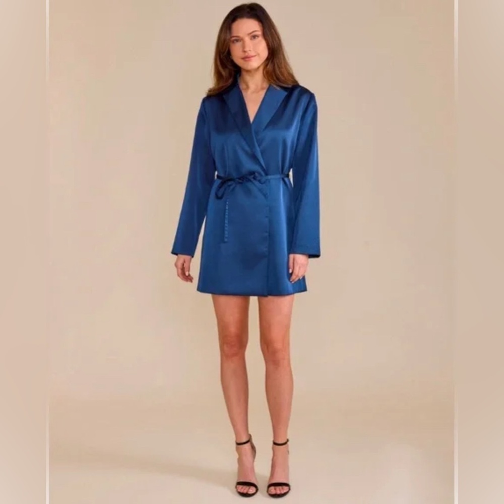 S’EDGE Apparel Jill Dress In Navy Blue NWT $282 MSRP